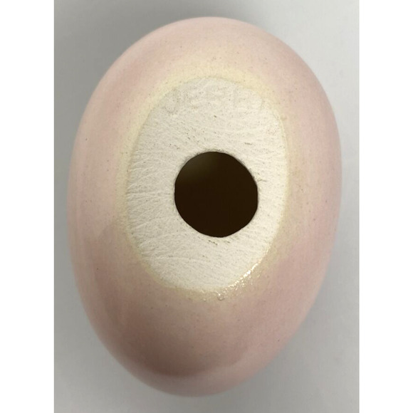 Vintage Unique Mini Ceramic Light Pink Egg with 3D Flower Applique SKU PB188-9 - Picture 4 of 4